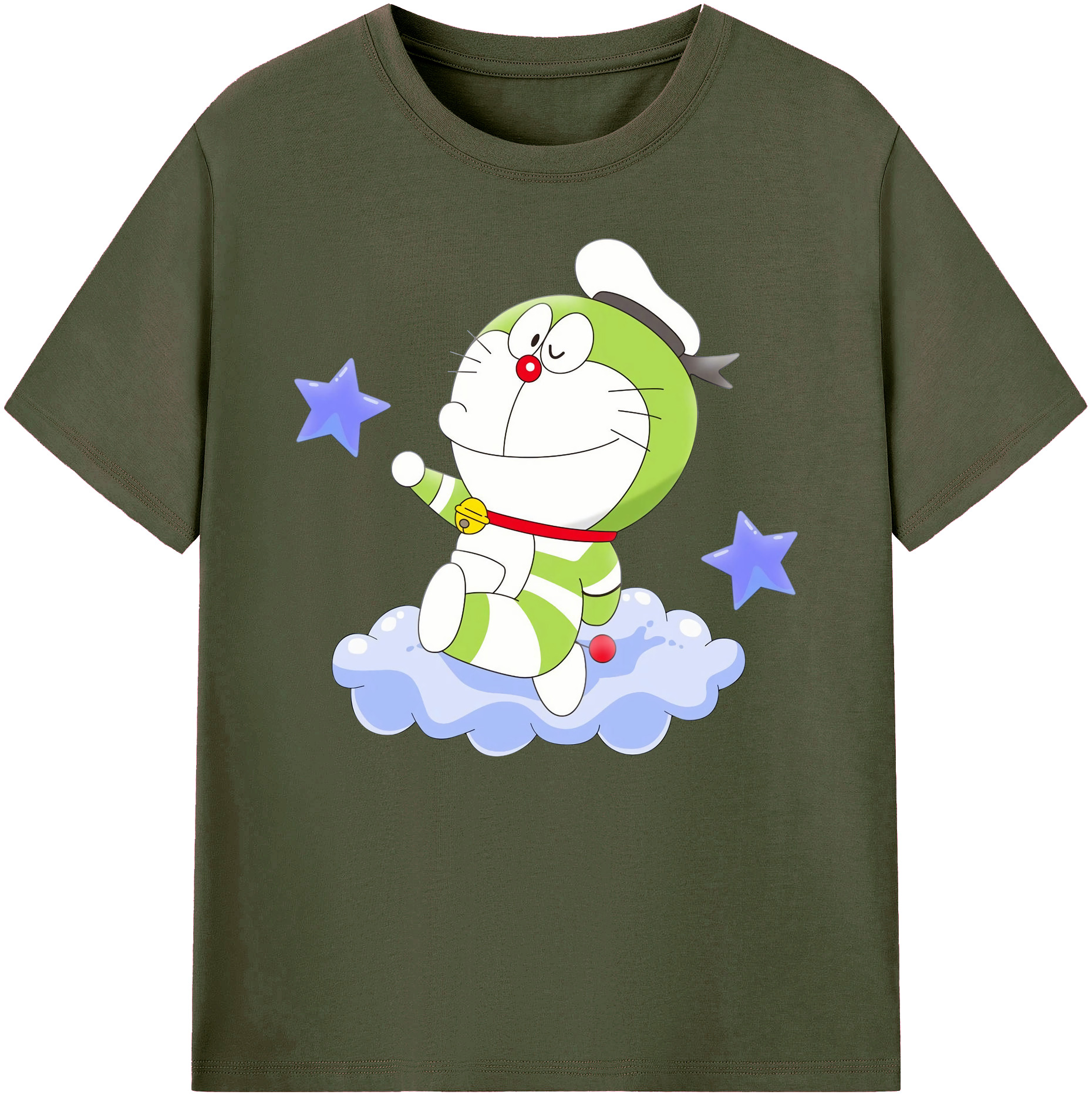（画像用） ドラえもん Doraemon 綿100％ メンズ半袖Tシャツ｜肌触りやわらか＆通気性